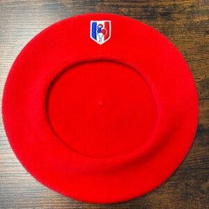 Vintage French Red wool Baret